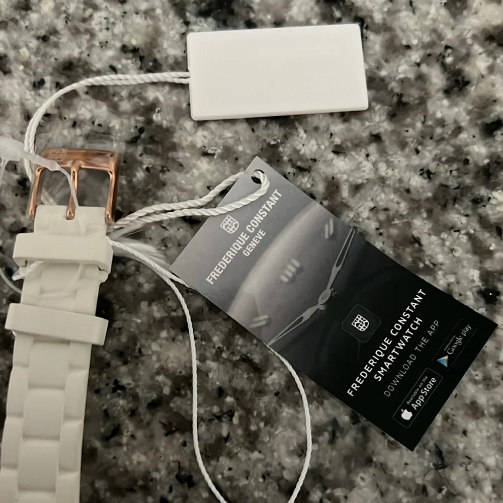 Frederique Constant Geneva HSW Quartz White and Rose Gold Watch